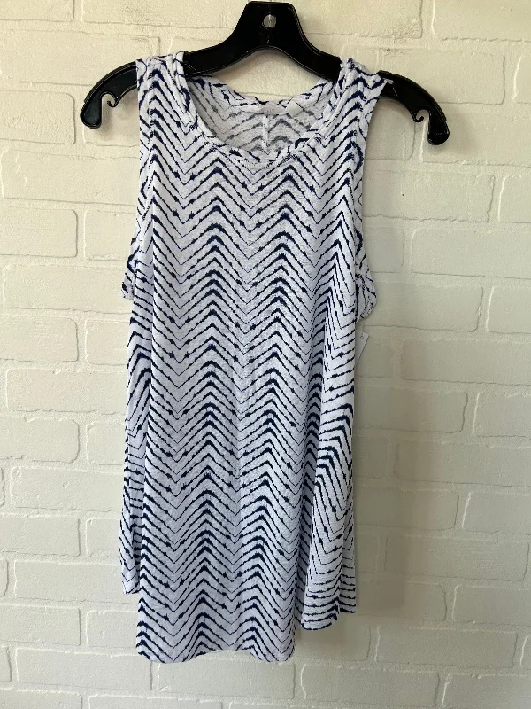 Blue & White Athletic Tank Top Athleta, Size M