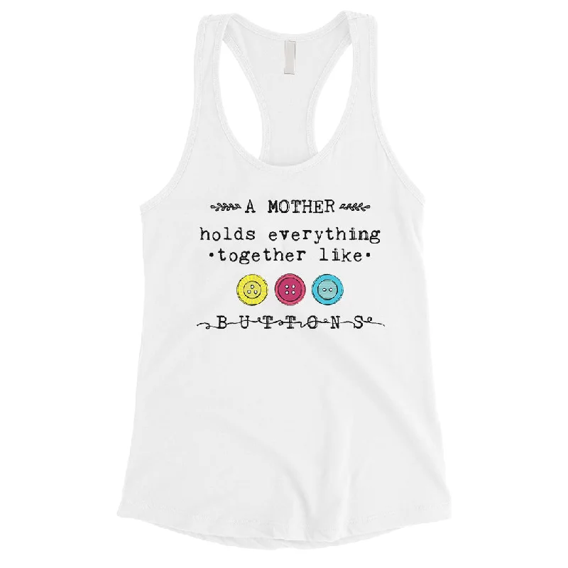 Mother Like Buttons Womens Sleeveless Shirt