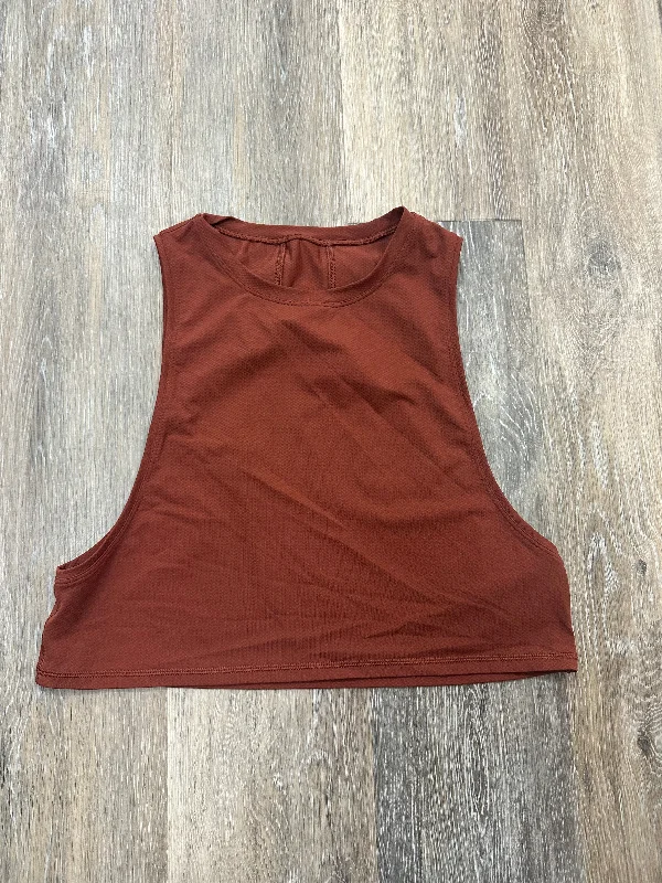 Orange Athletic Tank Top Lululemon, Size S