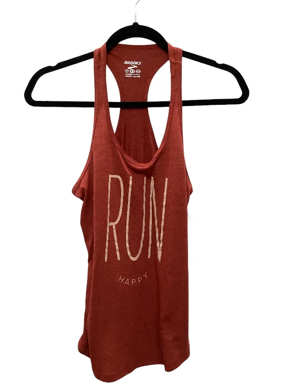 Red Athletic Tank Top Brooks, Size Xs