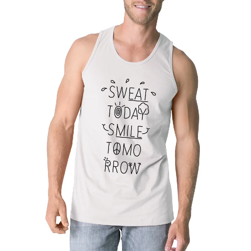 Sweat Smile Mens Funny Graphic Gift Tank Top Humorous Workout Tanks