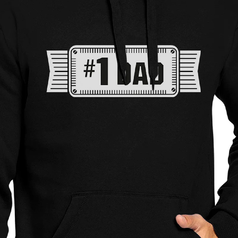 #1 Dad Unisex Black Hoodie For Men Perfect Dad's Birthday Gifts