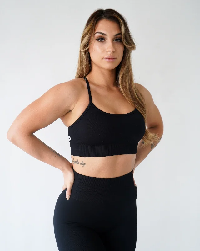 ENHANCE ADJUSTABLE SPORTS BRA - Licorice