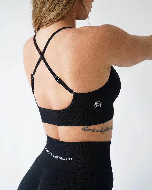 ENHANCE ADJUSTABLE SPORTS BRA - Licorice