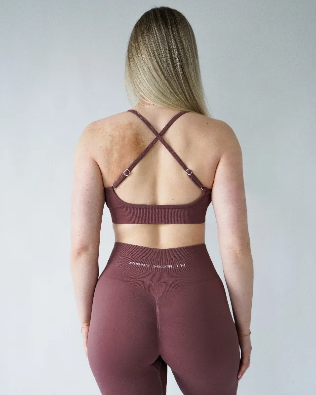 ENHANCE ADJUSTABLE SPORTS BRA - Dusty Rose