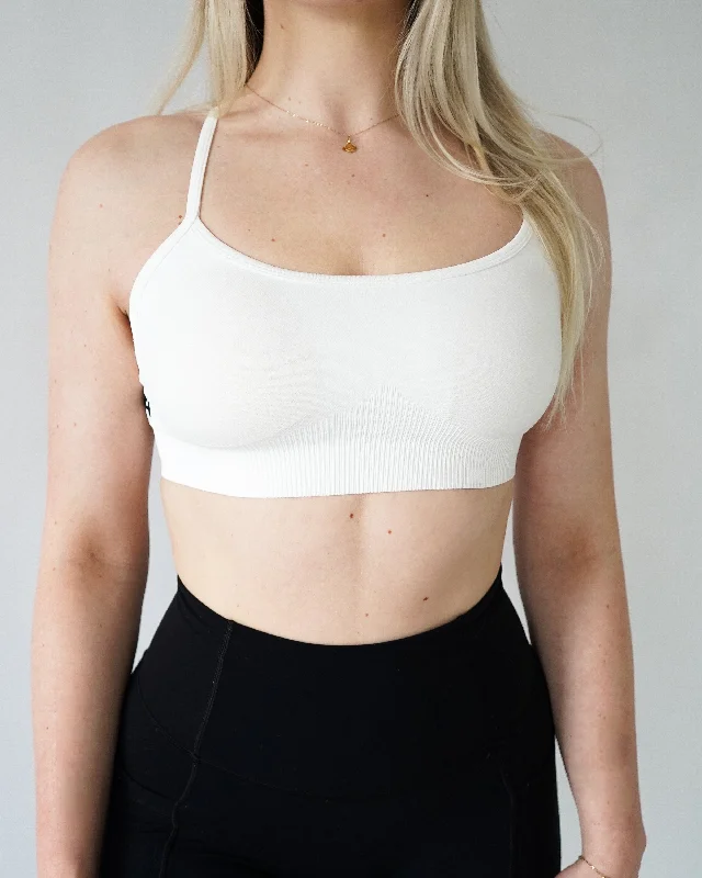 ENHANCE ADJUSTABLE SPORTS BRA - White