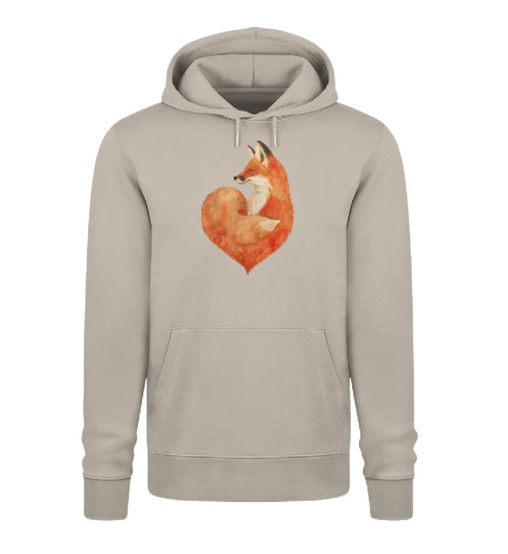 Fuchs Herz - Bio Unisex Hoodie (PREMIUM)