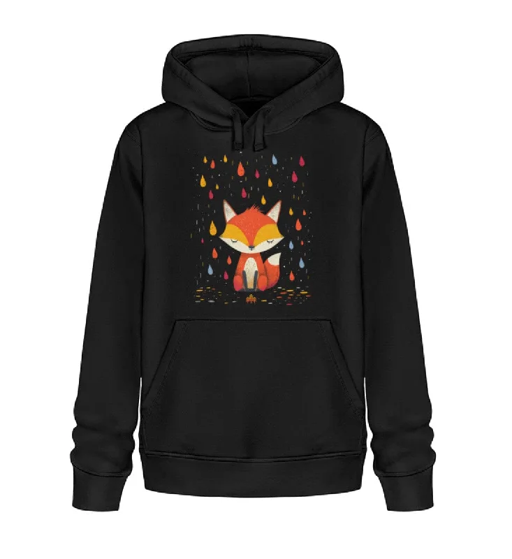 Fuchs im Regen  - Bio Unisex Hoodie (BASIC)