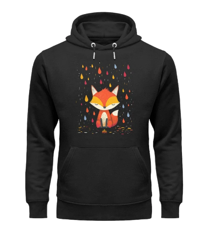 Fuchs im Regen  - Bio Unisex Hoodie (PREMIUM)