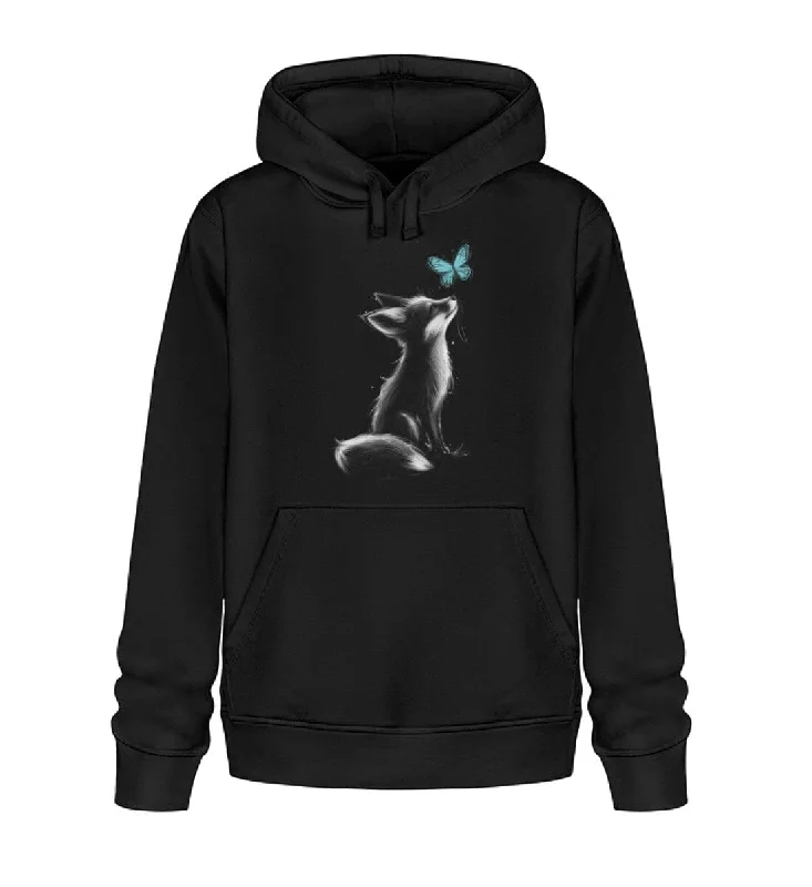 Kleiner Fuchs und Schmetterling  - Bio Unisex Hoodie (BASIC)