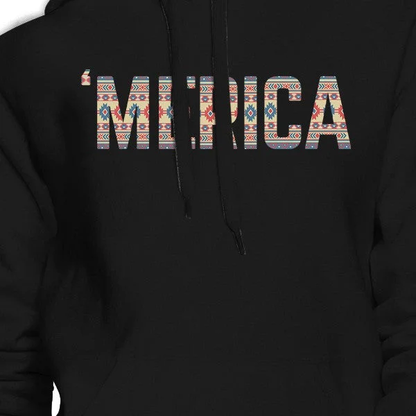 'Merica Unique Tribal Pattern Pullover Hoodie For 4th Of July