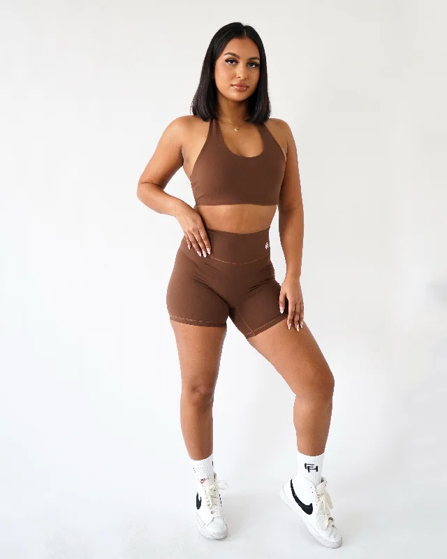 PERFORMANCE HALTER TOP - Clay