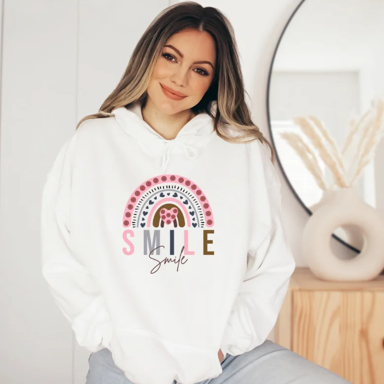 Hoodie - Rainbow Smile -