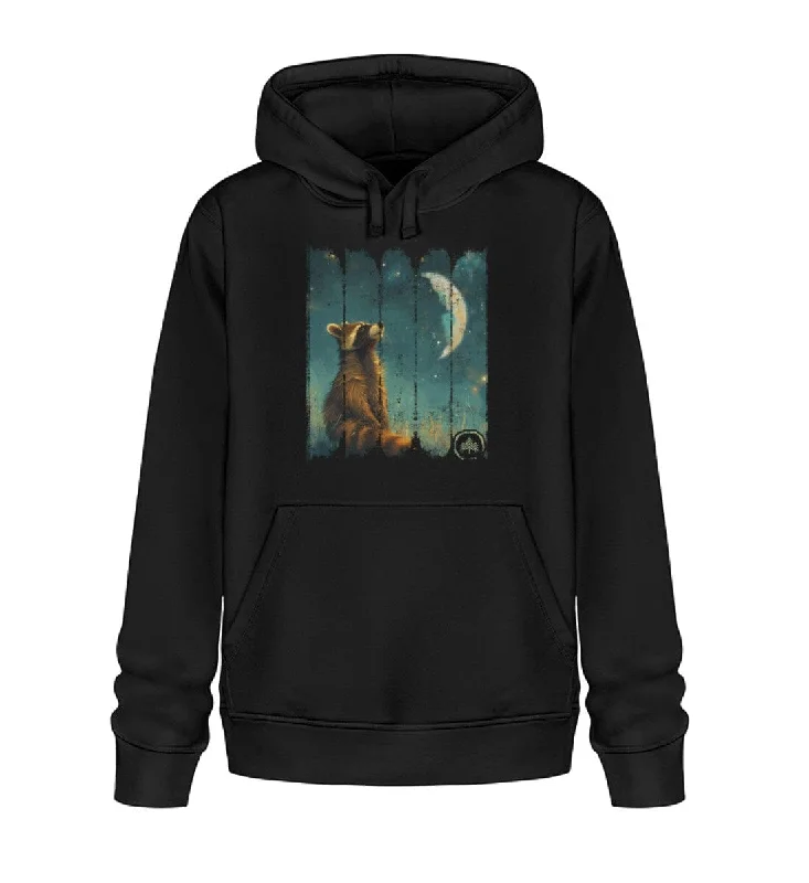 Waschbär bei Nacht - Bio Unisex Hoodie (BASIC)