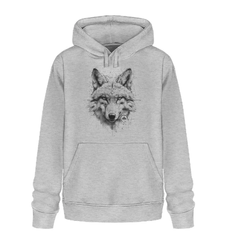 Wolf Skizze - Bio Unisex Hoodie (BASIC)