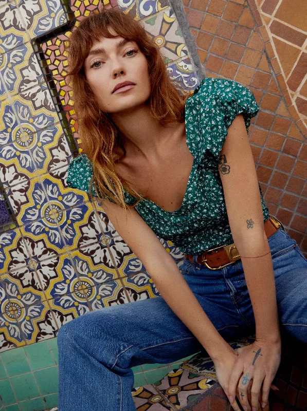 Angel Top - Emerald Floral