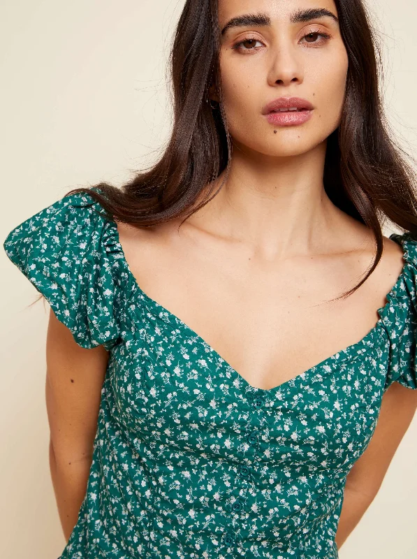 Angel Top - Emerald Floral