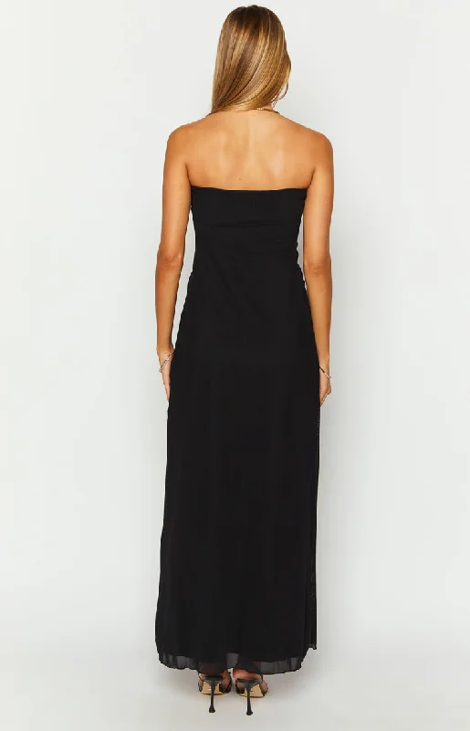 Braelyn Black Strapless Maxi Dress