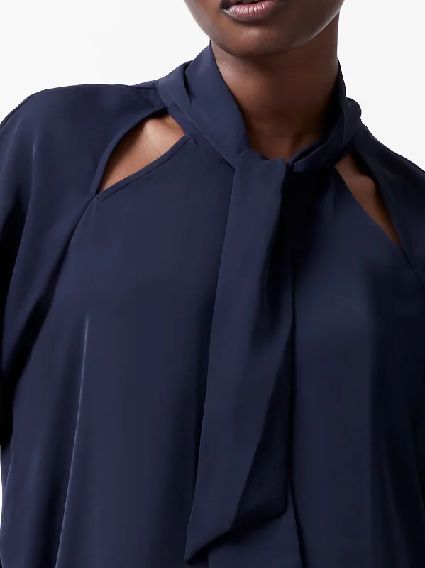 Carmen Recycled Crepe Tie Blouse