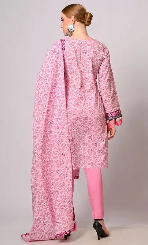 Traditional Charm, Modern Style: 3 Pc Pink Salwar Kameez