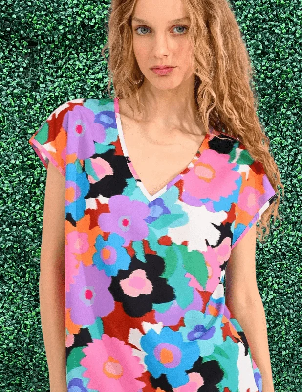 Floral Splotch Rainbow Shirt