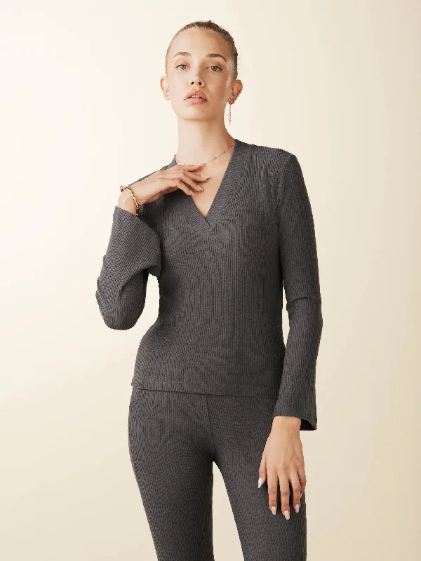 Grace Top - Charcoal