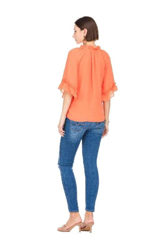 Orange Sheen Blouse