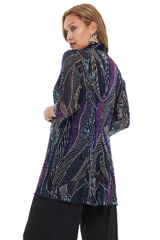 Women's MR Princess Jacket Print Quarter Sleeves-4072MR-QRP1-W234