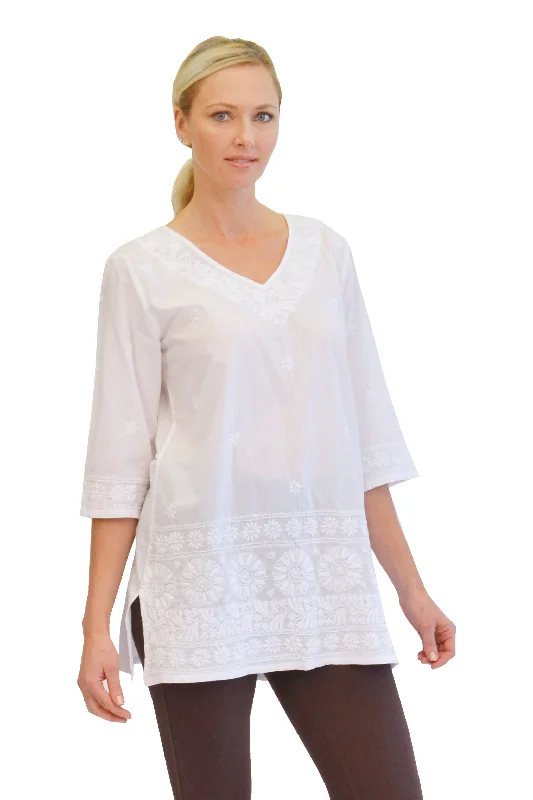 La Cera Embroidered Kurta Top