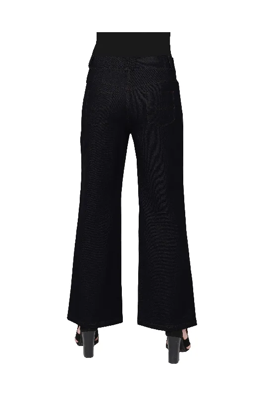 La Cera Stretch Knit Wide Leg Pant