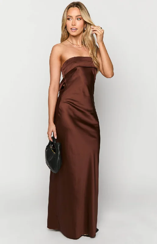 Maiah Brown Maxi Dress