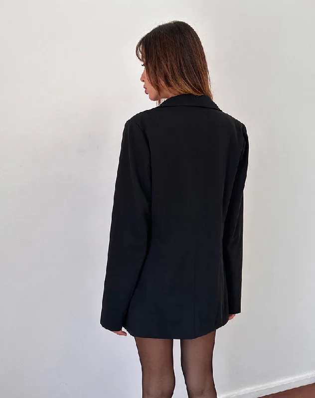 Malana Slim Fit Blazer in Tailoring Black