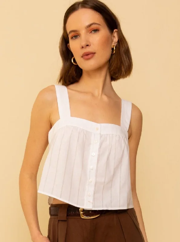 Mollie Top - White Poplin