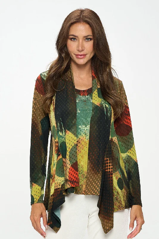 Mid-cut Jacket Long Sleeve Print-4028HT-LRP1-W412