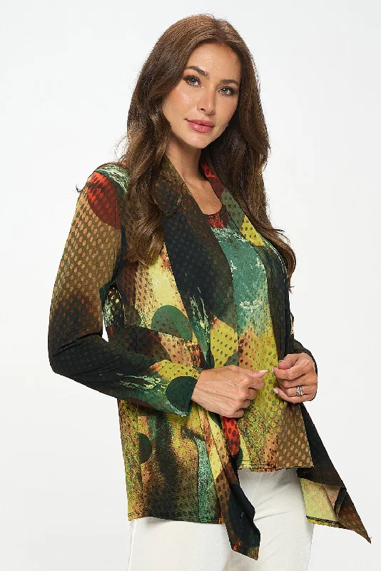 Mid-cut Jacket Long Sleeve Print-4028HT-LRP1-W412