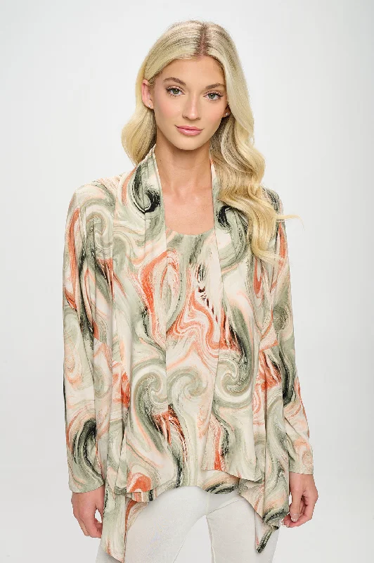 Mid-cut Jacket Long Sleeve Print-4028HT-LRP1-W330