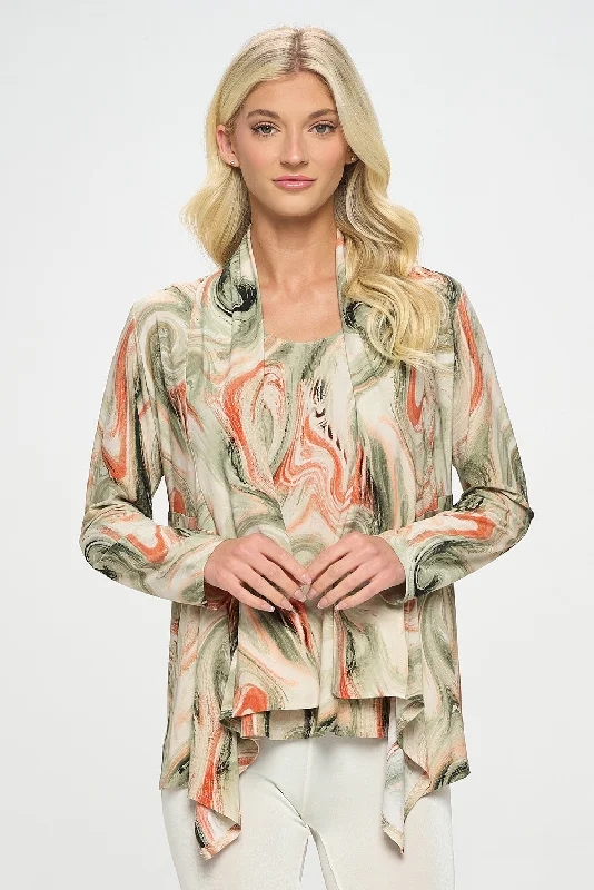 Mid-cut Jacket Long Sleeve Print-4028HT-LRP1-W330