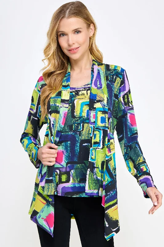 Mid-cut Jacket Long Sleeve Print-4028HT-LRP1-W400