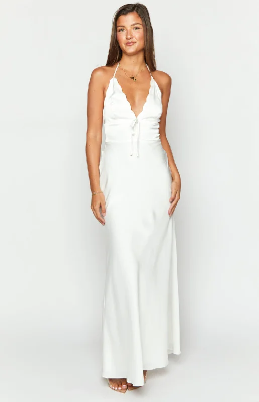 Nicole White Maxi Dress