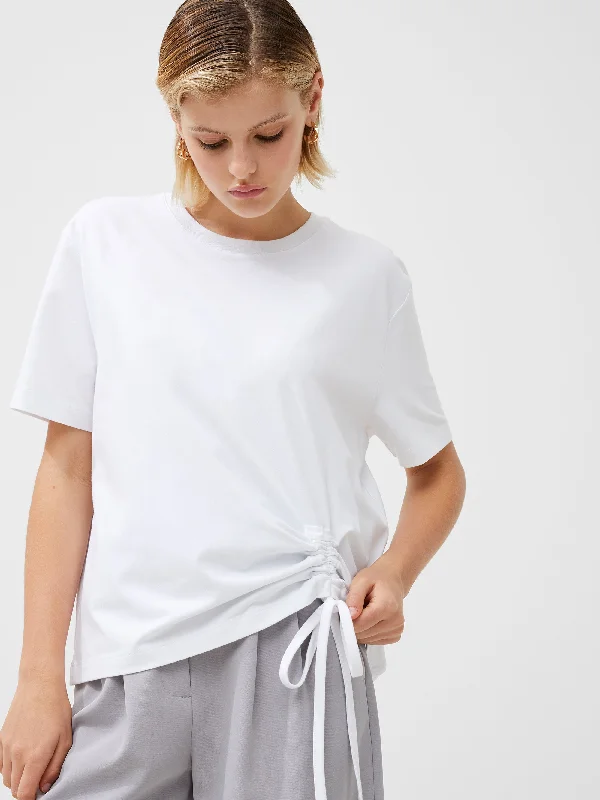 Rallie Cotton Rouched T-Shirt