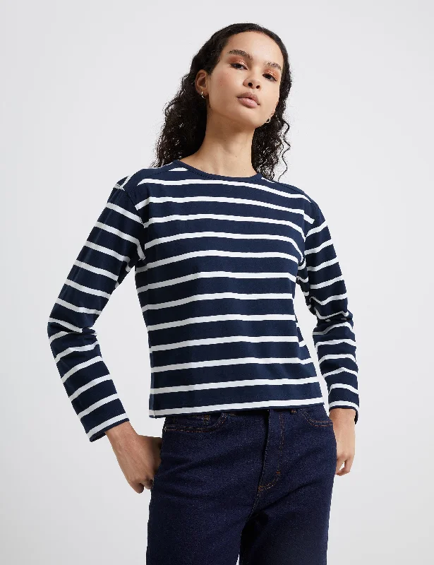 Rallie Stripe Slash Neck Top