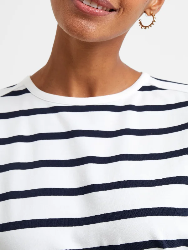 Rallie Stripe Slash Neck Top