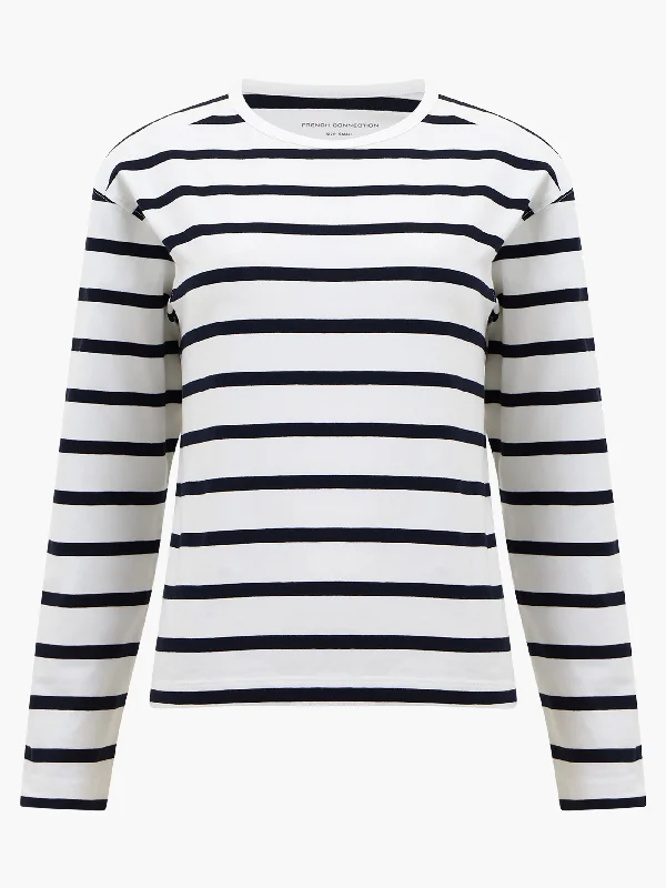 Rallie Stripe Slash Neck Top