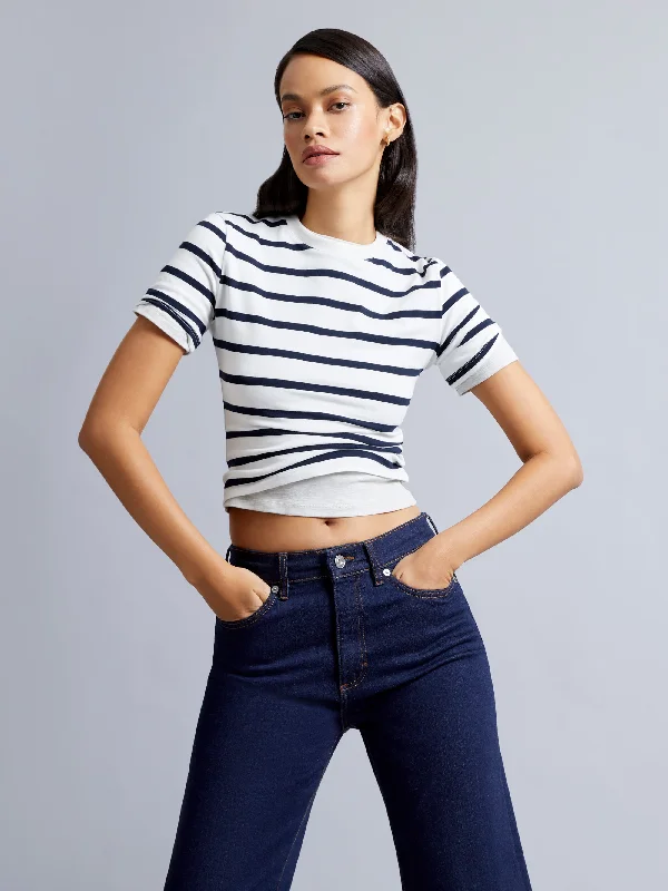 Rallie Stripe Crew Neck Top