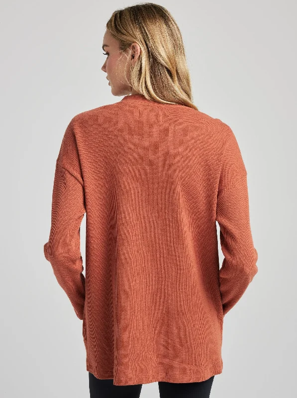 Relaxed Cardigan - Baked Clay