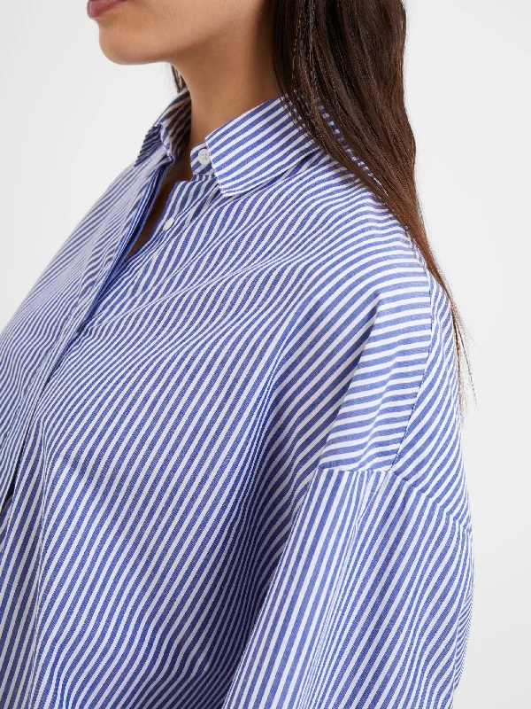 Rhodes Poplin Stripe Popover Shirt