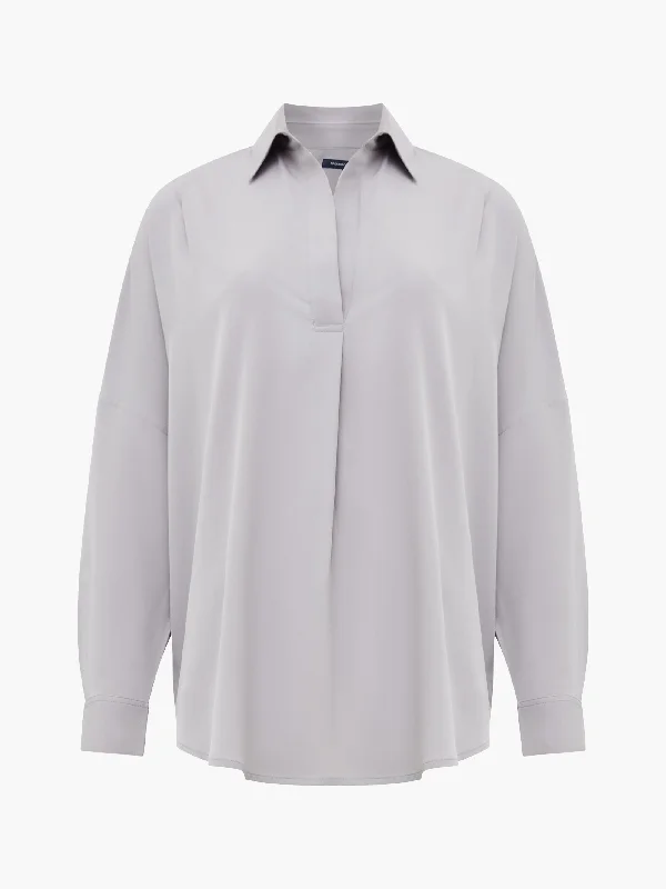 Rhodes Recycled Crepe Popover Shirt