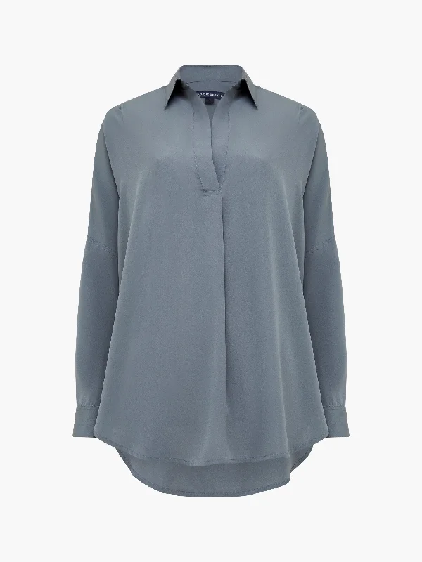 Rhodes Recycled Crepe Popover Shirt