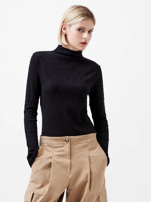 Sasia Long Sleeve Mock Neck Top