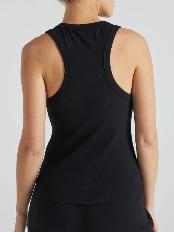 Serene Rib Tank - Black